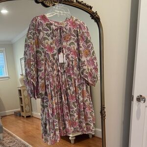 Daughters of India Kyra mini dress- in fuchsia bloom